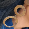 Σκουλαρίκια τριπλοί κρίκοι χρυσό μπρονζέ