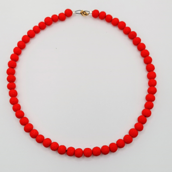  Κολιέ Choker Μονόχρωμο Φωτεινό Κόκκινο Lava Effect