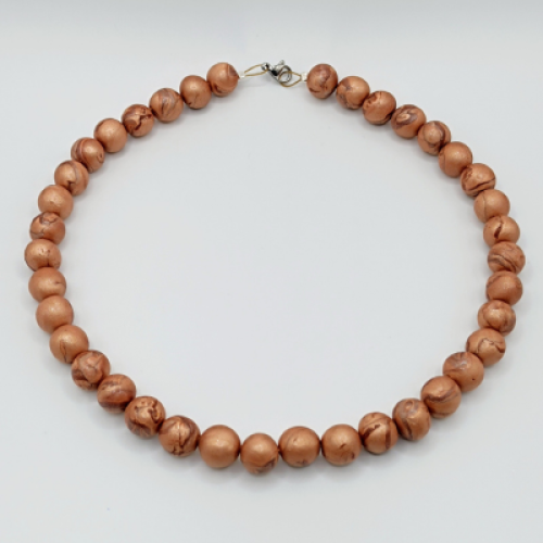  Κολιέ Statement Ροζ Αντίκ Περλέ Effect