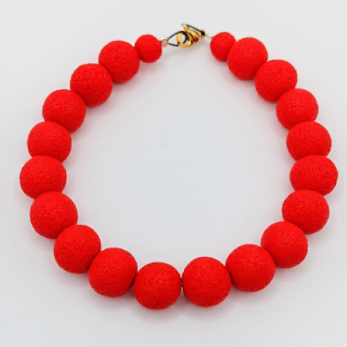 Βραχιόλι με Χάντρες Φωτεινό Κόκκινο - Monochromatic Statement