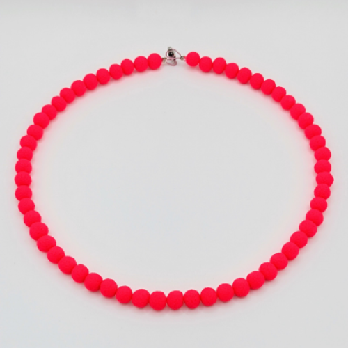  Κολιέ Φούξια Statement Μονόχρωμο Lava Effect