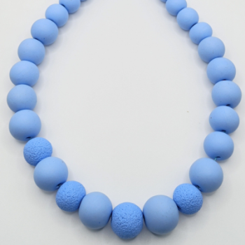  Κολιέ Statement Κλιμακωτό Γαλάζιο (Baby Blue) Mixed Texture