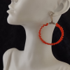  Σκουλαρίκια Κρίκοι Σπείρα σε Ζεστό Πορτοκαλί Χρώμα