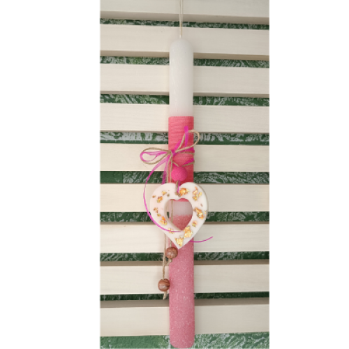 Λαμπάδα "Sparkling Fragrant Heart" με Αρωματικό Wax Melt